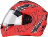 Steelbird SBA-1 R2K Live Full Face Graphic Helmet in Glossy Fluo Watermelon Grey Motorbike Helmet(Glossy Fluo Watermelon Grey With Clear Visor)