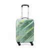Aristocrat Radiance Cabin Trolley Bag 55cm | Small | Polypropylene Hard Luggage| Smooth 4-Wheel Suitcase| Combination Lock with Sturdy Zipper | Full Fabric Convipack | 5-Year Warranty (Green)