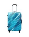 Aristocrat Radiance Check-in Trolley Bag 65cm | Medium | Polypropylene Hard Luggage| Smooth 4-Wheel Suitcase| Combination Lock with Sturdy Zipper | Full Fabric Convipack | 5-Year Warranty (Blue)