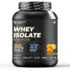Carbamide Forte Whey Protein Isolate 100% Pure Protein Powder | 30g Protein per serving with 3X digestive Enzymes | 6.89g BCAA | 14.50g EAA | 0g added sugar | Alphonso Mango Flavour – 2Kg