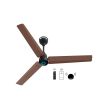 atomberg Renesa Smart 1200mm BLDC Ceiling Fan with IoT & Remote | Energy Efficient Ceiling Fan | Ceiling fan for Living Room | High Air Delivery with LED Indicators (Brown & Black)