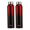 Amazon Brand – Solimo Stainless Steel Water Bottle (Pack of 2) | BIS Approved | 900ml (Dual Colour)