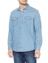 Amazon Essentials Men’s Cotton Regular-Fit Long-Sleeve Denim Shirt, Light Blue, Large