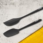 10club Silicone Set of 2 Spatula with Strong Handles for Kitchen | Baking Tools Set of 2 | BPA Free | High Heat Resistance Upto 230℃ | Long Lasting 100% Food Safe | Black
