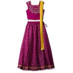 BIBA GIRL PRINTED FLARED KID(KW3523_VIOLET_3)
