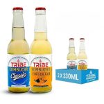 Tribe Kombucha Naturally Sparkling Probiotic Super Drink| Recipes with Herbs, Spices, Giner & Lemon | Gut Friendly | Gluten free | Immunity Booster | Antioxidant and Hydration | Pack of 4 |330 ML