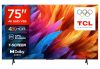 TCL 189 cm (75 inches) Metallic Bezel-Less Series 4K Ultra HD Smart LED Google TV 75V6B (Black)