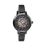 Sonata Unveil Black Dial Women Analog Watch with Leather Strap-8141NL04