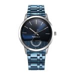 Fastrack Opulence Quartz Analog with Date Blue Dial Stainless Steel Strap Watch for Men-NS3289KM02