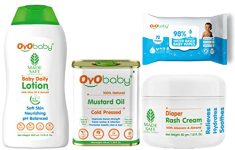 OYO BABY Baby Moments Baby Care Gift Pack | Essential Skincare & Haircare Products for Newborns | Perfect Baby Shower & New Parent Gift Set | Gift Set – Pack of 4