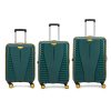 Aristocrat Airpro Plus 3 Pc Set Cabin 55Cm(Small) Check-in 66Cm(Medium) Check-in 76Cm(Large) 8 Wheel Spinners Trolley Bags for Travel Hard Case Luggage with TSA Lock & Anti-Theft Zipper(Green)