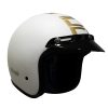 Turtle Helmet Star with Peak Half Face with Scratch Resistive Hard Shell ABS Plastic Helmet, White, Large Size, (L-60 cm)