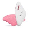 LuvLap 2-in-1 Warming Lactation Breast Massager, Pain relief with 3-level heat & 6-level vibration adjustment, for Breastfeeding, Pumping, Clears Clogged Ducts, Engorgement, Waterproof, White & Pink