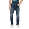 Cantabil Solid Jeans Flat Front Mid Rise Full Length Regular Fit Casual Jeans for Mens | Jeans for Mens | Mens Full Length Casual Jeans (MDNM00132_DARKCARBONBLUE_36)