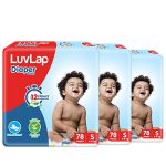 LuvLap Baby Diaper Pants Small (SM) 4-8Kg, with Aloe Vera Lotion for rash protection, with upto 12Hr protection, Super Jumbo Pack of 78 x3=234