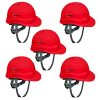 Robustt X Shree JEE Safety Helmet Executive Ratchet Type Adjustment, Protection for Outdoor Work Head Safety Hat with Sweat Band (Red, Pack of 5)