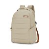 Safari Rizz 24L Laptop Backpack Bag for Men & Women, Casual 2 Compartment School Bag for Boys & Girls, Comes with Smart Trolley Sleeve, Organizer & Bottle Holder, Office Bag, Color – Beige