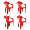 Cello Capri Arm Chair (Red, Set of 4)