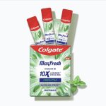 Colgate MaxFresh Mouthwash Sachet Stick, Antibacterial, Fresh Tea Flavour, On-The-Go Instant Easy Freshness for Travel & Daily Use, 0% Alcohol, Box of 24 Sachets x 12mL each (288mL)