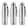 MILTON Drift 1000 Stainless Steel Water Bottle 950 ml, Set of 3, Single Walled, ISI Certified I Leak Proof Lid, Rust Proof I For School, Office, Gym I Silver
