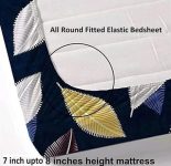 Ikrit enterprises 180 TC Cotton Double Floral Fitted (Elastic) Bedsheet(Pack of 1, Multicolor)