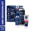 Nivea Men Combo, Gift Hamper for Men, With Body Wash, Face Wash & Roll On, Cleanser Deo Deodorant Roll-on  –  For Men(350 ml, Pack of 3)