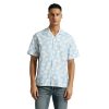 Pepe Jeans Men’s Regular Fit Printed Shirts Blue