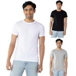 Chromozome Men Regular Fit Tee Os 10 ( Pack Of 3 ) S White-Black- Grey