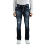 Pepe Jeans Men’s Mid Rise Slim Fit Jeans Dark Used