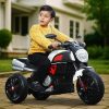 Kidsmate Blaze Rider Electric Bike for Kids for Age 3-7Y | 6V Dual Battery with USB/MP3 Player, LED Lights, Front & Rear Suspension | Easy-to-Carry Handle & Button Start | Max Load 50 kg – Black/Red