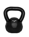 De Jure Fitness PVC Kettlebell 3kg for Men & Women � Strength & Cardio Training, Soft Grip, Crushed Concrete Filled, Full Body Workout Equipment for Home & Gym (Black)