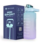 SKYTONE® Water Bottle For Office, Gym, Travel, Sports Leakproof 2 Liter Bottle With BPA-Free Plastic Included Silicone Pipe (Purple) (Green)