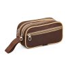 BB BACKBENCHERS Unisex Polyester Toiletry Bag – Water-Resistant Travel Organizer for Toiletries, Shaving Kit, Makeup & Accessories (Brown)