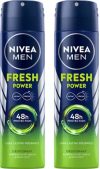 NIVEA Fresh Power Deo Spray, 48h Derma Odour Protection with Citrus, Musk, Spice Body Spray  –  For Men(150 ml, Pack of 2)