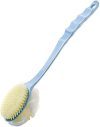 2-in-1 Back Body Brush with Loofah & Bristles – Long Handle Shower Scrubber for Wet & Dry Brushing, Skin Exfoliation & Massage (MULTI-COLOR)