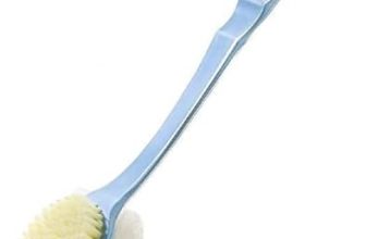 2-in-1 Back Body Brush with Loofah & Bristles – Long Handle Shower Scrubber for Wet & Dry Brushing, Skin Exfoliation & Massage (MULTI-COLOR)