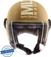 ROYAL ENFIELD MLG Open Face with Visor Motorbike Helmet(Matt Desert Storm)