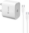RAEGR 20 W PD 1.5 A Wall Charger for Mobile with Detachable Cable(White, Cable Included)