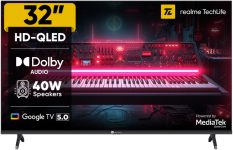 realme TechLife CineSonic Q 80 cm (32 inch) QLED HD Ready Smart Google TV 2025 Edition with 40 W Speaker(32HDGQRVS2Q)