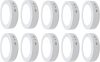 MVL 9 Watts Round Led Surface Down Light, White Pack of 10 Ceiling Light Ceiling Lamp(White)