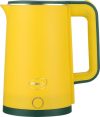 Pigeon by Stovekraft Evoke Electric Kettle with Stainless Steel Body, 1.8 litre, used for boiling Water, making tea and coffee, instant noodles, soup etc. (Yellow)