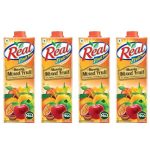 DABUR Real Masala Mixed Fruit Juice – 1L (Pack Of 4) | No Added Preservatives, No Artificial Colours & Artificial Flavours | Goodness Of Best Fruits With Chatpata Masala, Daily Dose Of Fruit Nutrition
