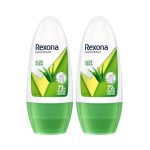 Rexona Aloe Vera Underarm Roll-On Deodorant for Women | 72 Hours Long-Lasting Odour Protection | 0% Alcohol, Safe on Skin | 50ML (Pack of 2)
