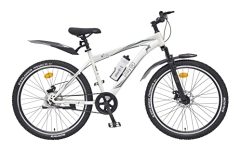 playR Stallion Cycle 27.5 Inch Single Speed Front Wheel Shock Abs Front and Rear Disc Brake Stallion White for Durable City & Outdoor Cycle Men & Women