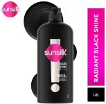 SUNSILK Radiant Black Shine Shampoo, with 3% Vita-Gloss Complex(1200 ml)