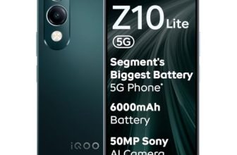 iQOO Z10 Lite 5G (Cyber Green, 4GB RAM, 128GB Storage) | 6000 mAh Battery | Dimensity 6300 5G Processor with 433K+* AnTuTu Score | IP64 Rated & Military Grade Shock-Resistance*