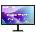 Samsung 24″ (60.5 cm) S3 Flat Monitor|Super Slim Borderless Design|IPS Panel|FHD 1920 x 1080|120 Hz|5 ms|Dual HDMI Ports (2EA)|Game Mode|Eye Saver Mode|Wall Mountable|LS24F320GAWXXL|Black