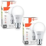 Orient Electric Polycarbonate High Glo Led Lamp 9W, (Warm White, 3000K, B22 – Pack Of 2)