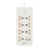Ant Plus AP_PS722 Power Strips with 7 Universal Socket and 2USB-A & 2Type-C, 3-Meter Cord, 2500-Watt,Fireproof Material, Heavy Duty Cable Overload Protection,Extension for Home/Office Appliances–White