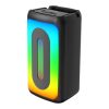pTron Fusion Play 34W Bluetooth Party Speaker w/Pristine Sound, Rhythmic RGB Lights, 7 Hrs Playtime, BT5.3/Aux/TF Card/USB Playback Modes, Type-C Charging, Portable Design (Black)